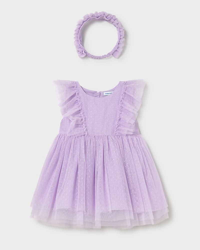 MAYORAL Φορεμα τουλι με κορδελα - 26-01905