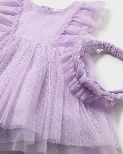 MAYORAL Φορεμα τουλι με κορδελα - 26-01905