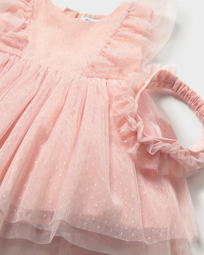 MAYORAL Φορεμα τουλι με κορδελα - 26-01905