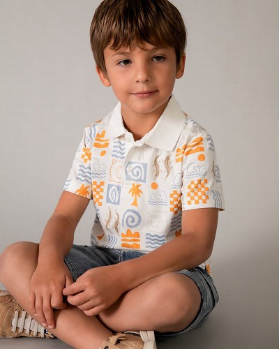 MAYORAL Πολο κοντομανικο σταμπωτο - 26-03104