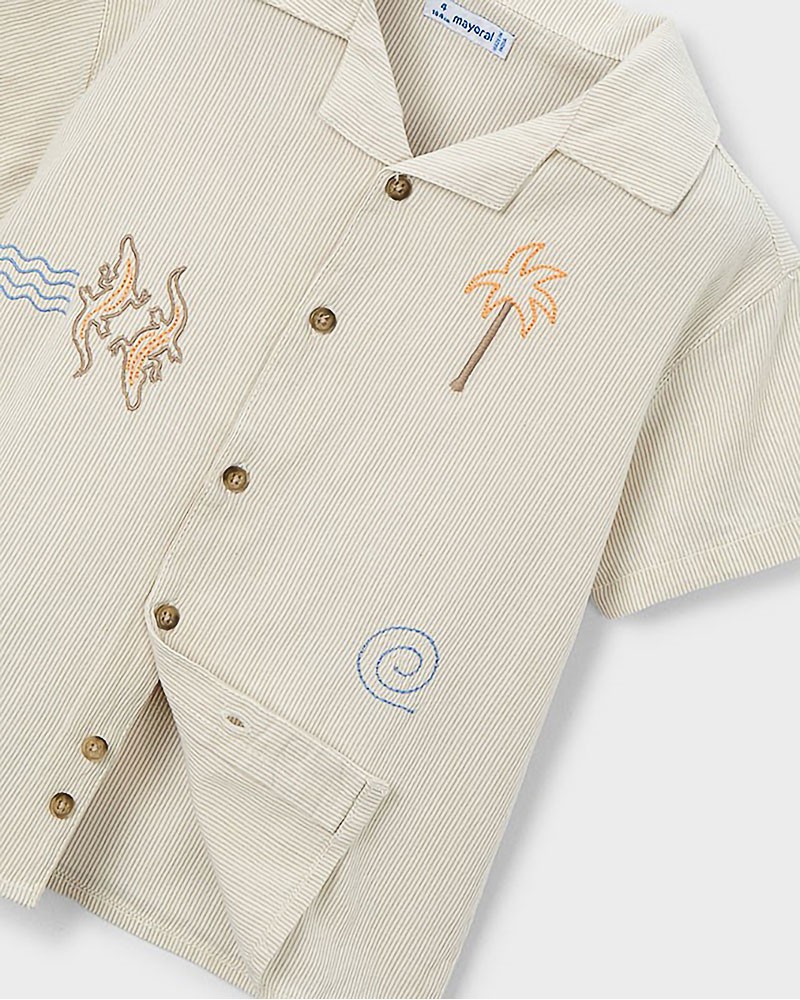 MAYORAL Πουκαμισο κοντομανικο κεντητο - 26-03114