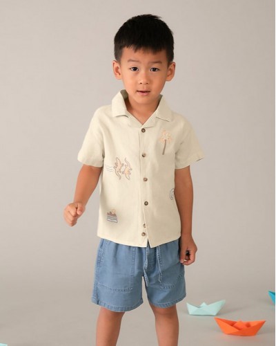 MAYORAL Πουκαμισο κοντομανικο κεντητο - 26-03114