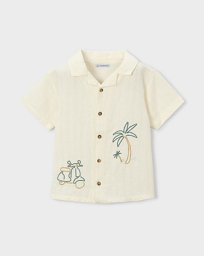 MAYORAL Πουκαμισο κοντομανικο κεντητο - 26-03114