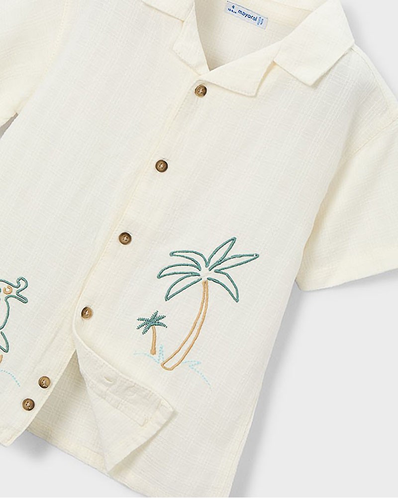 MAYORAL Πουκαμισο κοντομανικο κεντητο - 26-03114