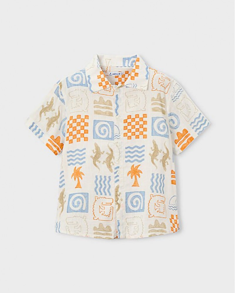 MAYORAL Πουκαμισο κοντομανικο σταμπωτο - 26-03115