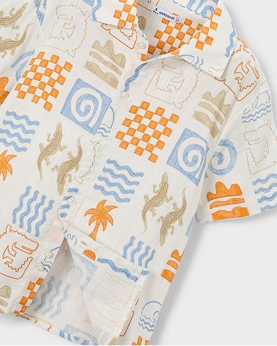 MAYORAL Πουκαμισο κοντομανικο σταμπωτο - 26-03115