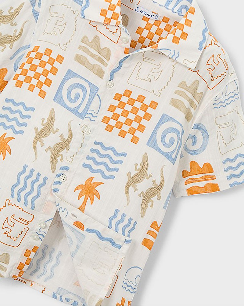 MAYORAL Πουκαμισο κοντομανικο σταμπωτο - 26-03115