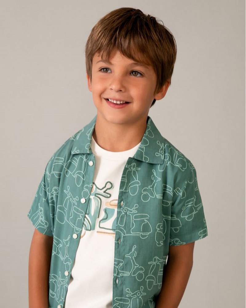 MAYORAL Πουκαμισο κοντομανικο σταμπωτο - 26-03115