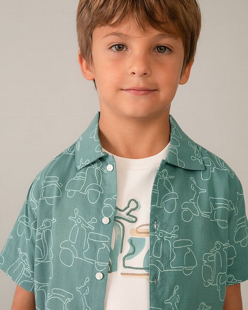 MAYORAL Πουκαμισο κοντομανικο σταμπωτο - 26-03115