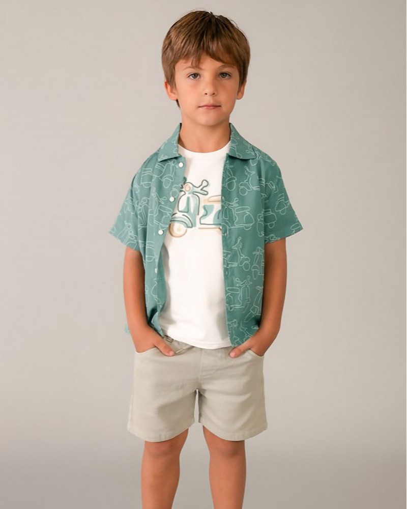 MAYORAL Πουκαμισο κοντομανικο σταμπωτο - 26-03115