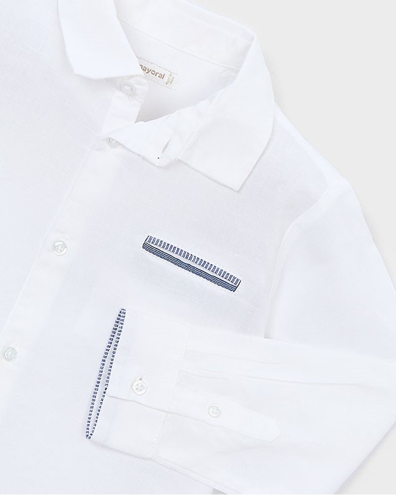 MAYORAL Πουκαμισο μακρυμανικο λινο αμπιγιε - 26-03117