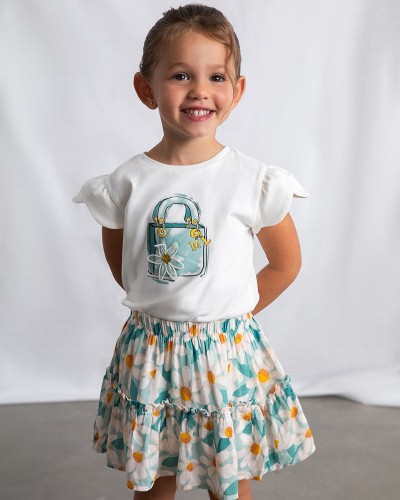 MAYORAL Φουστα dobby σταμπωτη - 26-03903