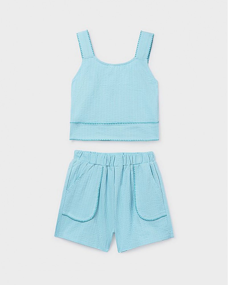 MAYORAL Σετ σορτς πλεξη κοχυλι - 26-06213