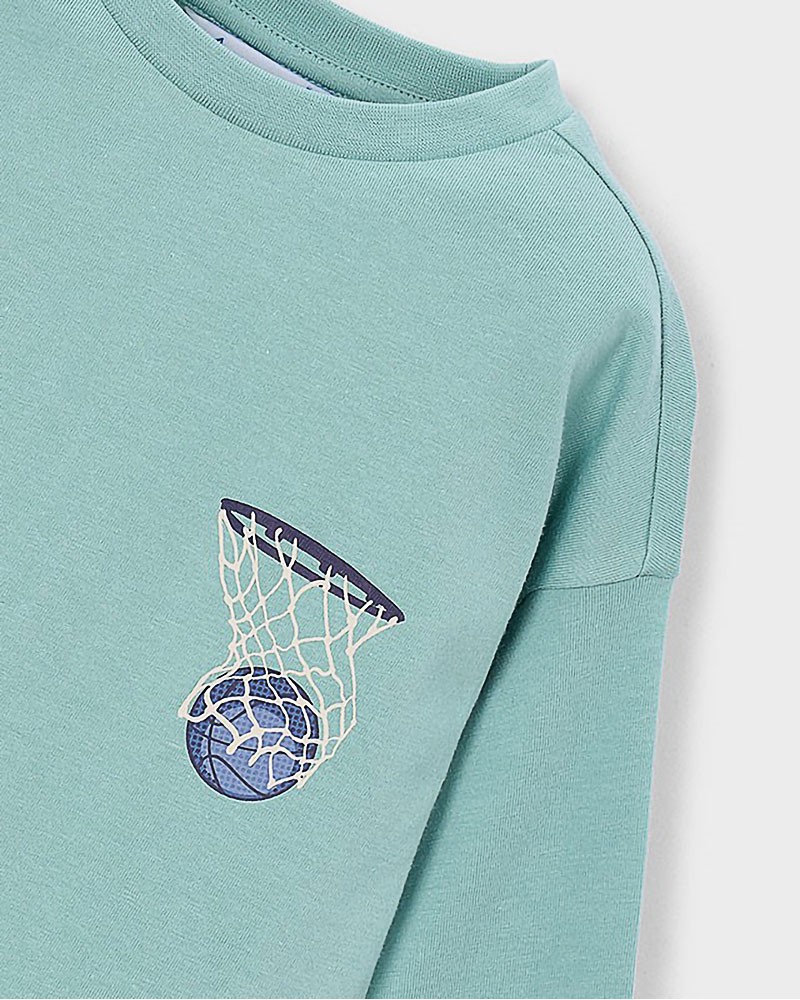 MAYORAL T-Shirt μακρ/κη τυπωμα πισω - 16-04006