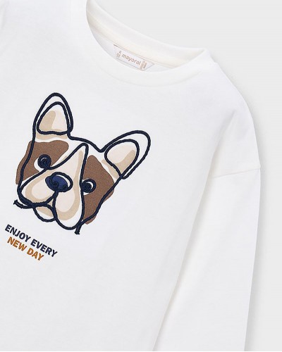 MAYORAL T-Shirt μακρυμανικο κεντητη - 16-04022