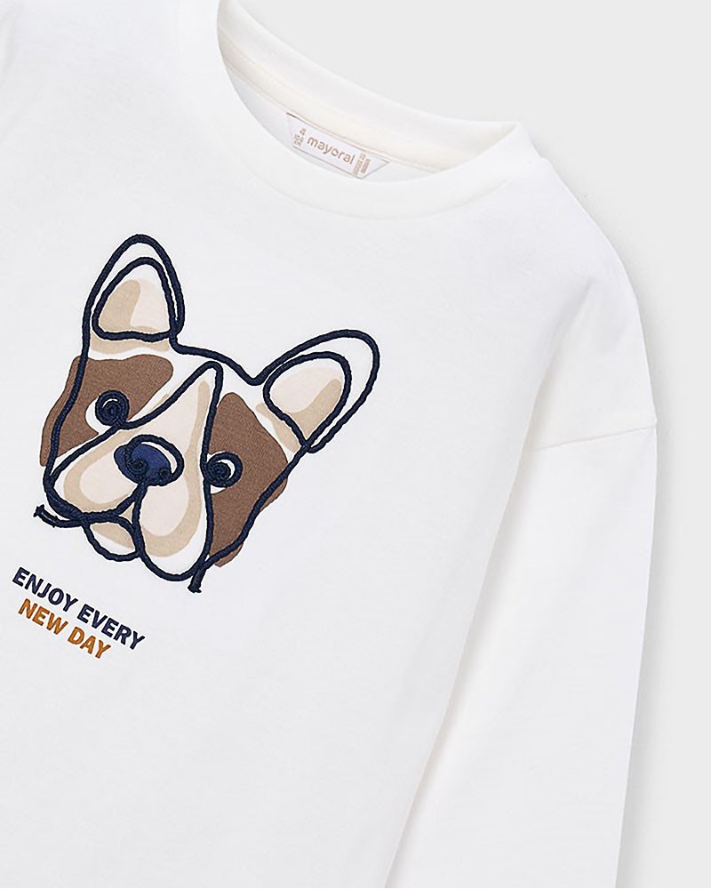 MAYORAL T-Shirt μακρυμανικο κεντητη - 16-04022