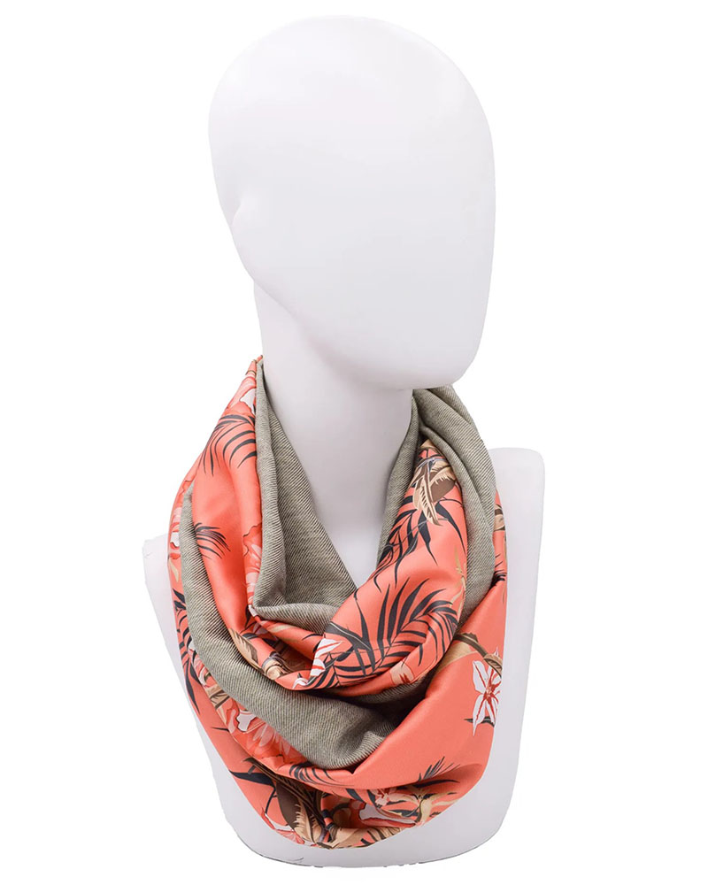 VIND.GR LNTS_NFNT_VIRGINIE_ORANGE_OLIVE INFINITY ΣΑΤΕΝ - ΛΙΝΟ - 1251115005