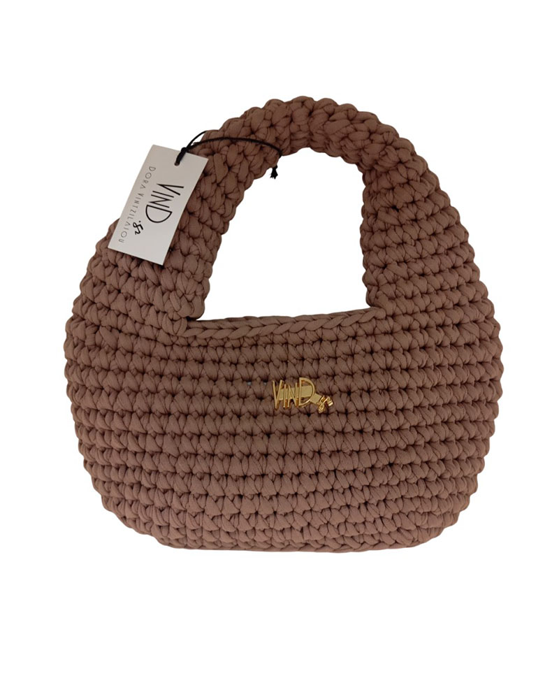 VIND.GR AGNES_OVAL_COFFEE ΠΛΕΚΤΗ ΤΣΑΝΤΑ - 1251451005 VIND.GR AGNES_OVAL_COFFEE ΠΛΕΚΤΗ ΤΣΑΝΤΑ - 1251451005