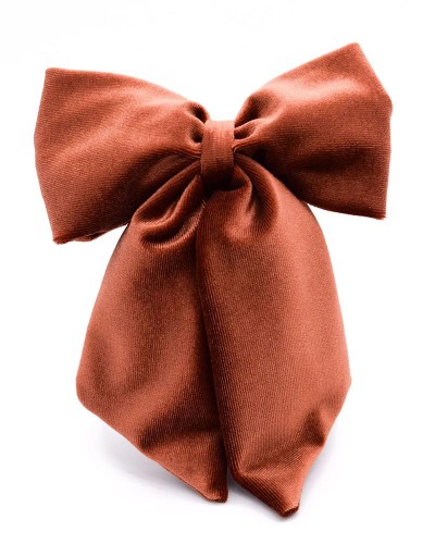 VIND.GR VLVT BRICK    Φιογκος για τα μαλλια με μπαρετα - 2241231003