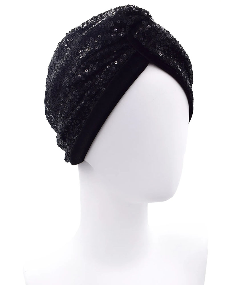 VIND.GR SQN BLACK   Bandana διπλης οψης για τα μαλλια που φοριεται και ως κολιε - 2241244001