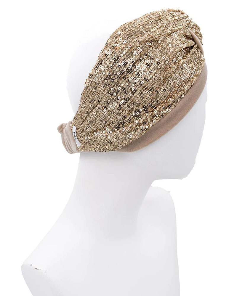 VIND.GR SQN GOLD    Bandana διπλης οψης για τα μαλλια που φοριεται και ως κολιε - 2241244002