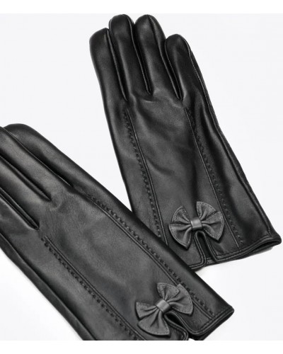 AXEL ACCESSORIES GLOVES LEATHER BOW ΑΞΕΣΟΥΑΡ - 1802-0163