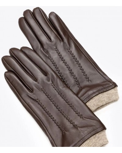 AXEL ACCESSORIES GLOVES LEATHER KNITTED DETAIL ΑΞΕΣΟΥΑΡ - 1802-0165
