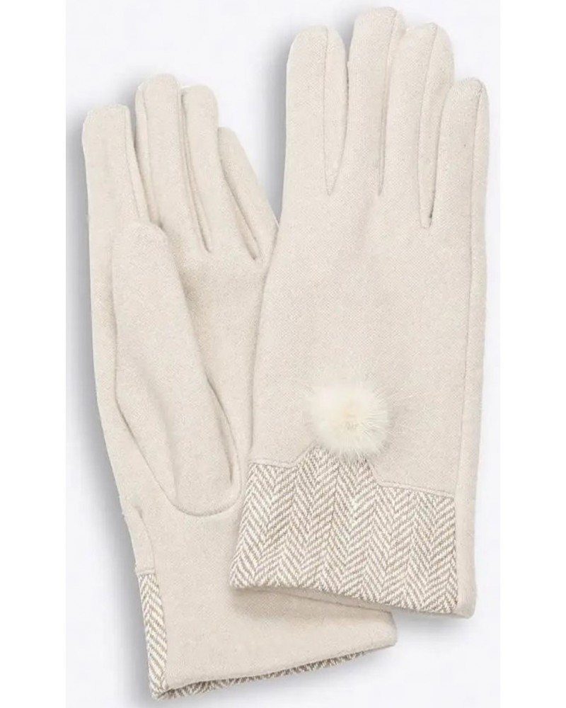AXEL ACCESSORIES GLOVES WITH FUR POM POM - 1803-0209