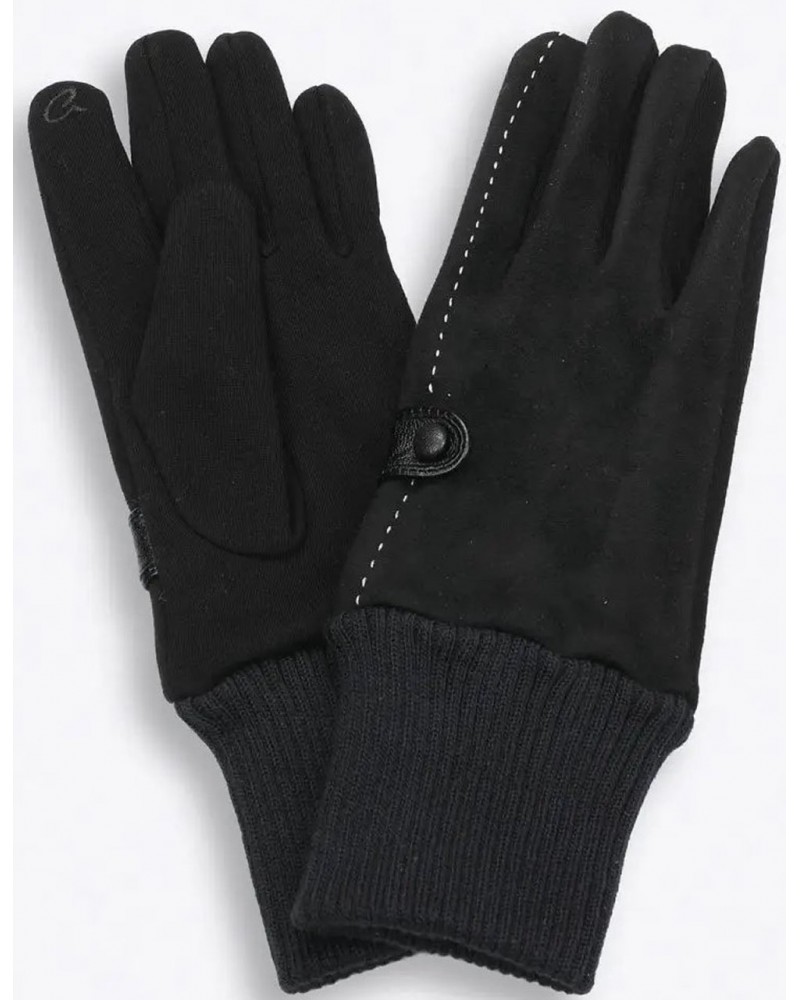 AXEL ACCESSORIES GLOVES WITH ALCANTARA FAUX SUEDE FRONT PART - 1810-0010