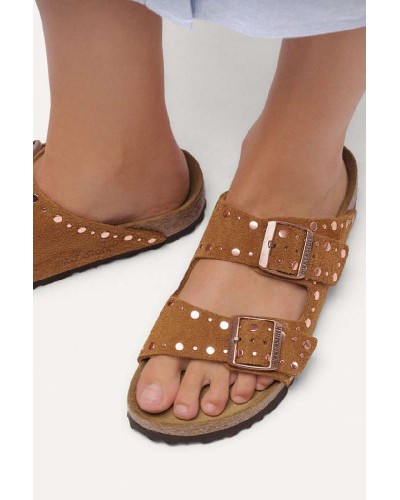 BIRKENSTOCK S26 LEATHER ARIZONA RIVET LEVE MINK 35 - 43 NARROW SEASONAL ΠΑΠΟΥΤΣΙ ΓΥΝΑΙΚΕΙΟ - BK0SH103173100354300