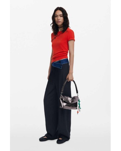 DESIGUAL BAG_HALF LOGO TROKEL DARK SILVE ΤΣΑΝΤΑ ΓΥΝΑΙΚΕΙΟ - DS0AC25WAXPAQ0000000