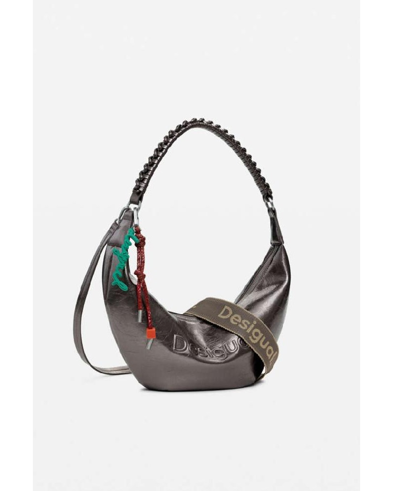 DESIGUAL BAG_HALF LOGO ZANTE DARK SILVER ΤΣΑΝΤΑ ΓΥΝΑΙΚΕΙΟ - DS0AC25WAXPAU0000000