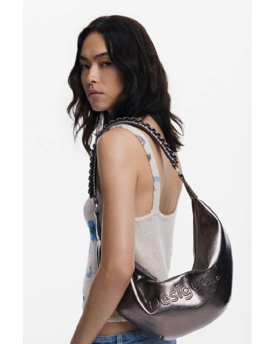 DESIGUAL BAG_HALF LOGO ZANTE DARK SILVER ΤΣΑΝΤΑ ΓΥΝΑΙΚΕΙΟ - DS0AC25WAXPAU0000000