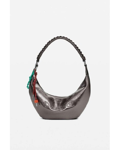 DESIGUAL BAG_HALF LOGO ZANTE DARK SILVER ΤΣΑΝΤΑ ΓΥΝΑΙΚΕΙΟ - DS0AC25WAXPAU0000000