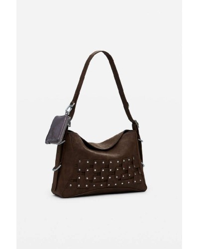 DESIGUAL BAG_NEW PATCH 2 CHOCO ΤΣΑΝΤΑ ΓΥΝΑΙΚΕΙΟ - DS0AC25WAXPBP0000000