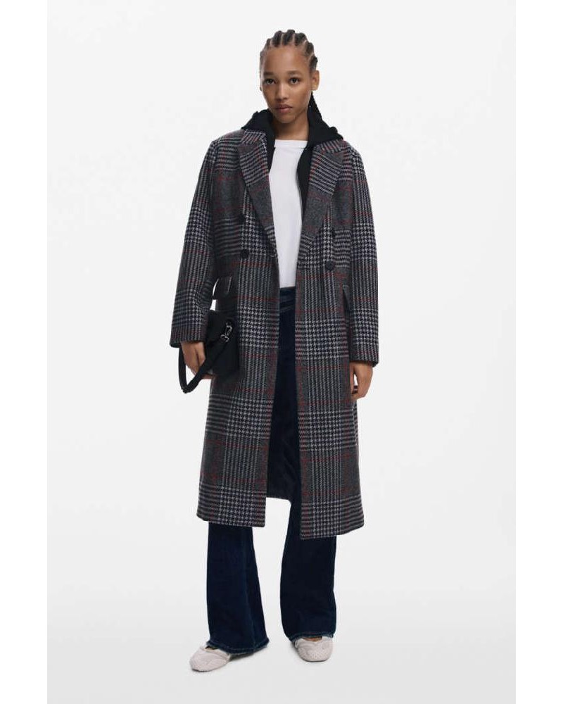 DESIGUAL COAT_CAPUCHA_CHECK ΠΑΛΤΟ ΓΥΝΑΙΚΕΙΟ - DS0AP25WWEW130000000