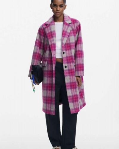DESIGUAL COAT_PINKCHECK ΠΑΛΤΟ ΓΥΝΑΙΚΕΙΟ - DS0AP25WWEW150000000