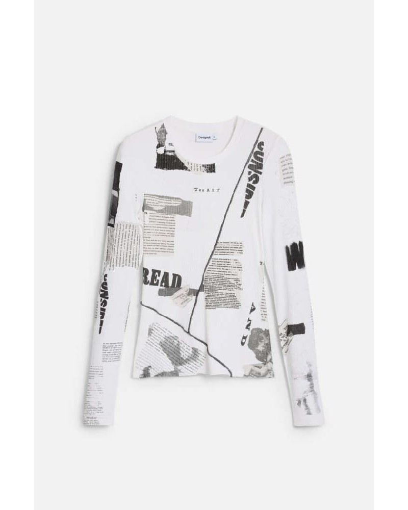 DESIGUAL TS_NEWSPAPER ΜΠΛΟΥΖΑ ΓΥΝΑΙΚΕΙΟ - DS0AP25WWTK250000000