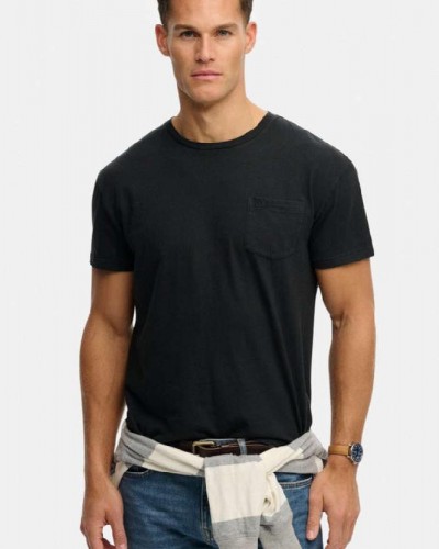 SUPERDRY & CO D1 COTTON CLASSIC LINEN PKT TEE ΜΠΛΟΥΖΑ ΑΝΔΡΙΚΟ - SD0APM1012371A000000