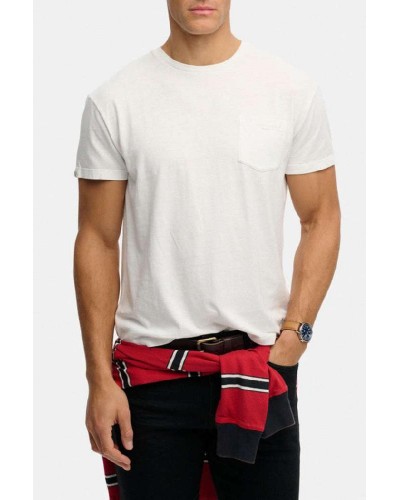 SUPERDRY & CO D1 COTTON CLASSIC LINEN PKT TEE ΜΠΛΟΥΖΑ ΑΝΔΡΙΚΟ - SD0APM1012371A000000