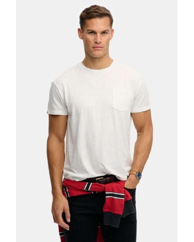 SUPERDRY & CO D1 COTTON CLASSIC LINEN PKT TEE ΜΠΛΟΥΖΑ ΑΝΔΡΙΚΟ - SD0APM1012371A000000