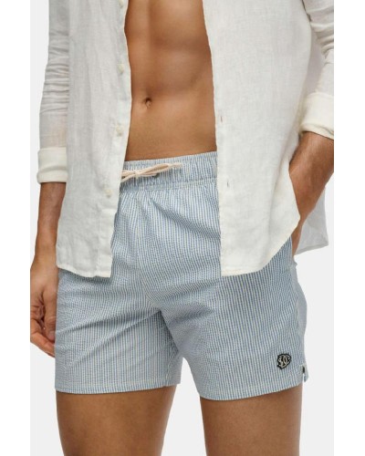 SUPERDRY & CO D4 STUD SEER SUCKER 15 SWIM SHORT ΜΑΓΙΟ ΑΝΔΡΙΚΟ - SD0APM3010261A000000