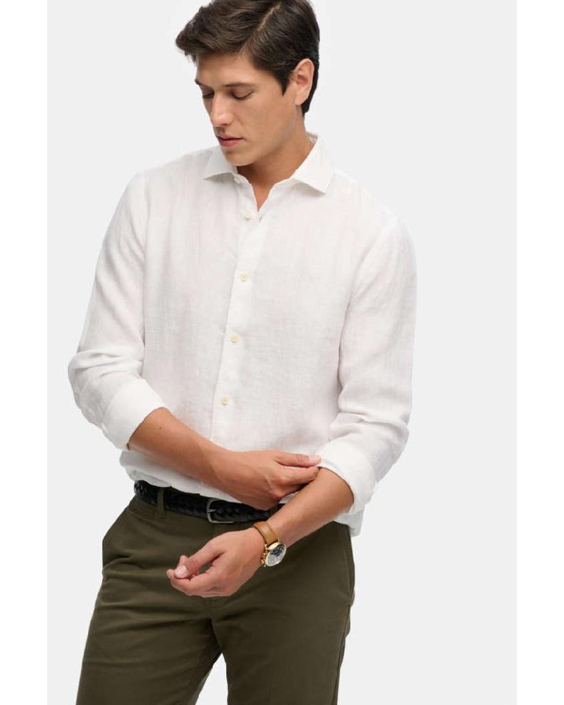SUPERDRY & CO D2 STUD RIVIERA L/S LINEN SHIRT ΠΟΥΚΑΜΙΣΟ ΑΝΔΡΙΚΟ - SD0APM4011103A000000