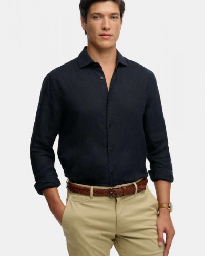 SUPERDRY & CO D2 STUD RIVIERA L/S LINEN SHIRT ΠΟΥΚΑΜΙΣΟ ΑΝΔΡΙΚΟ - SD0APM4011103A000000