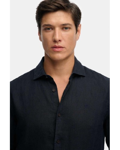 SUPERDRY & CO D2 STUD RIVIERA L/S LINEN SHIRT ΠΟΥΚΑΜΙΣΟ ΑΝΔΡΙΚΟ - SD0APM4011103A000000