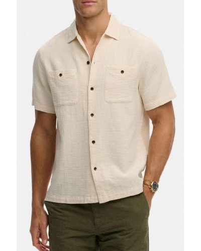 SUPERDRY & CO D2 STUD MERCHANT TEXTURED S/S SHIRT ΠΟΥΚΑΜΙΣΟ ΑΝΔΡΙΚΟ - SD0APM4011123A000000