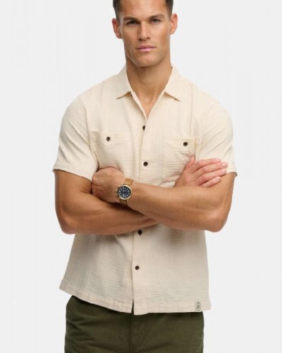 SUPERDRY & CO D2 STUD MERCHANT TEXTURED S/S SHIRT ΠΟΥΚΑΜΙΣΟ ΑΝΔΡΙΚΟ - SD0APM4011123A000000