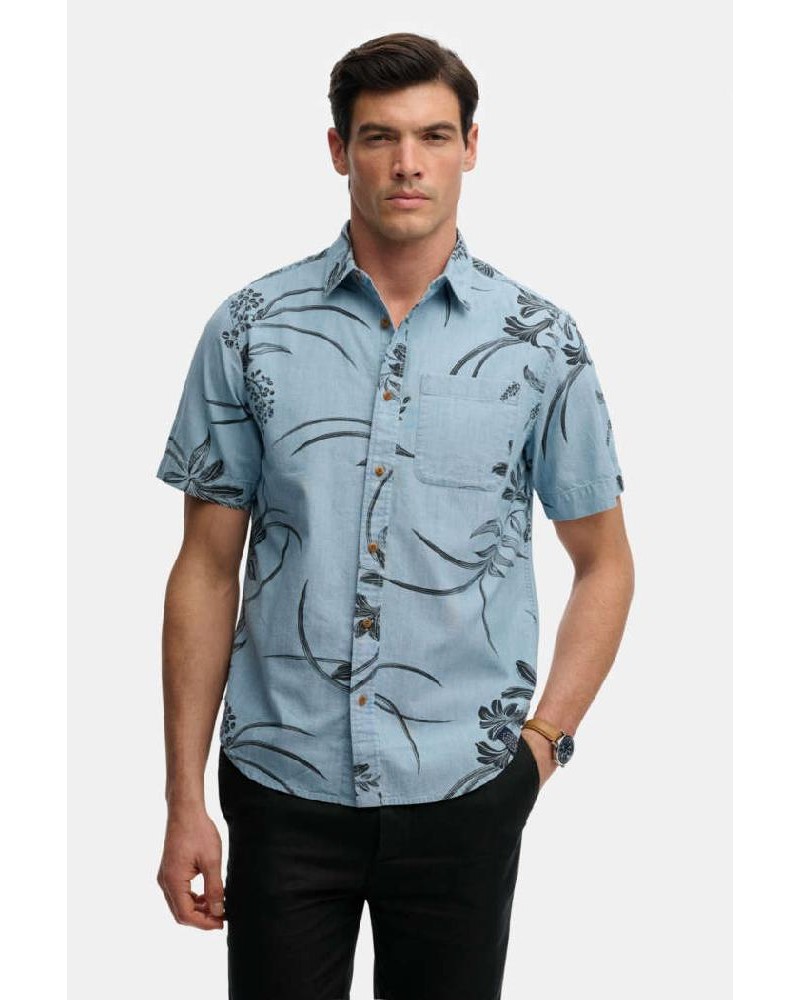 SUPERDRY & CO D2 OVIN VINTAGE LOOM S/S SHIRT ΠΟΥΚΑΜΙΣΟ ΑΝΔΡΙΚΟ - SD0APM4011129A000000