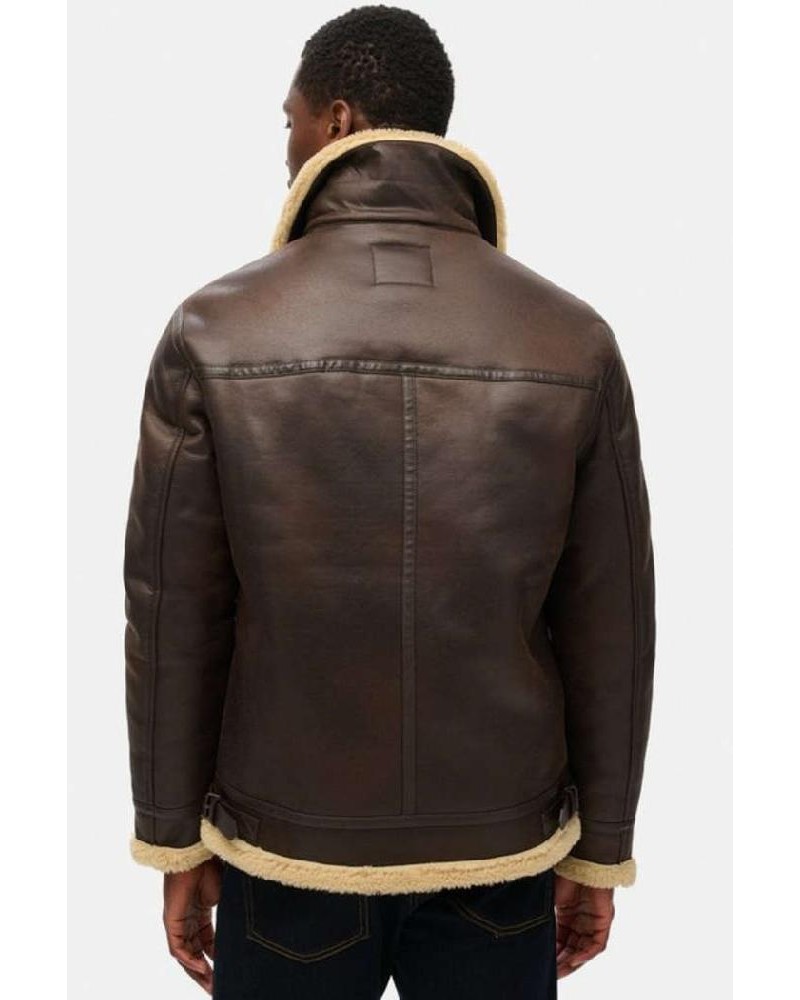 SUPERDRY & CO D2 OVIN FAUX SHEARLING AVIATOR JACKET ΜΠΟΥΦΑΝ ΑΝΔΡΙΚΟ - SD0APM5012141A000000