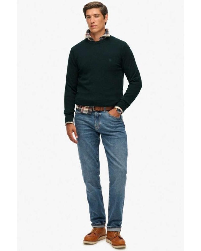 SUPERDRY & CO D1 STUD ESSENTIALS COTTON JUMPER ΠΛΕΚΤΟ ΑΝΔΡΙΚΟ - SD0APM6110691A000000